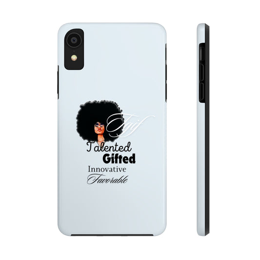 TGIF iPhone Cases in C.I.N. Light Blue