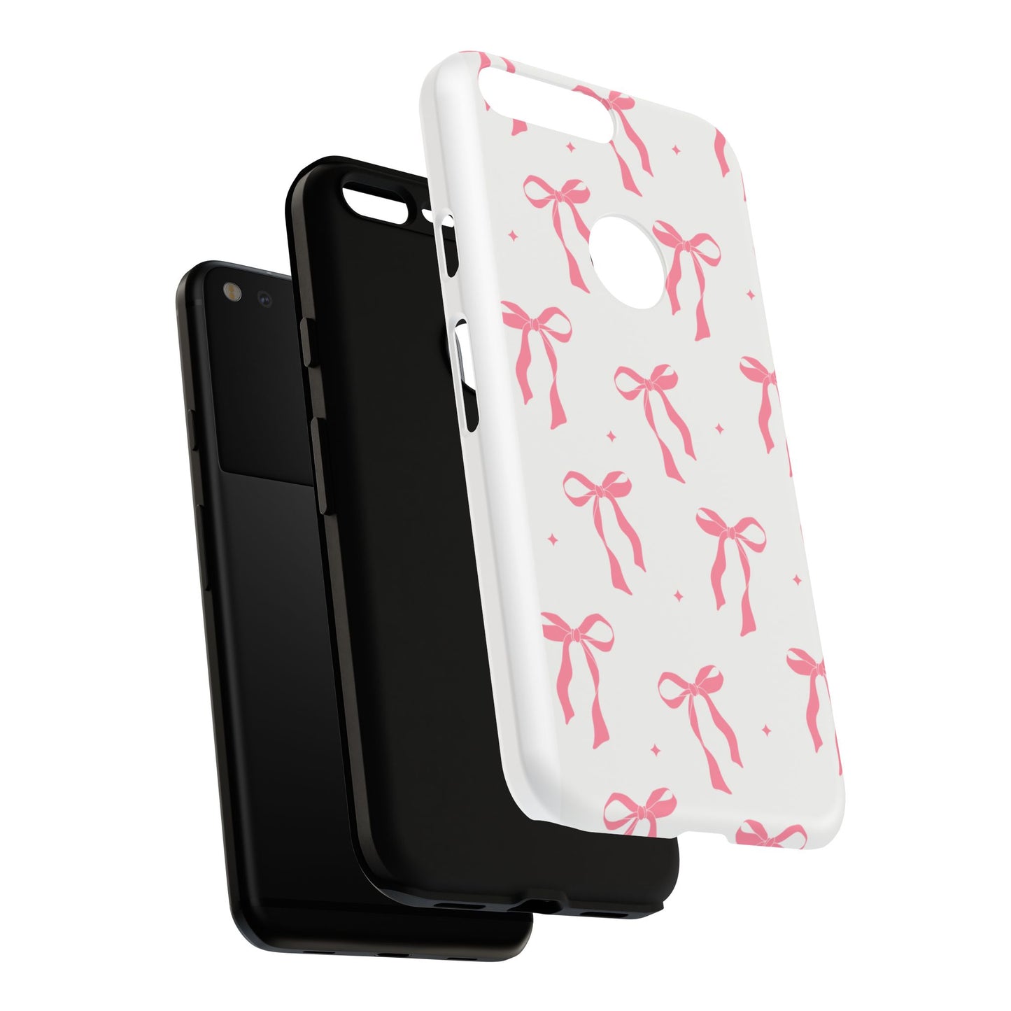 Chic Phone Case with Pink Ribbon Design, Stylish Gift for Her, Trendy Accessory, Mother's Day, Birthday, or Special Occasion