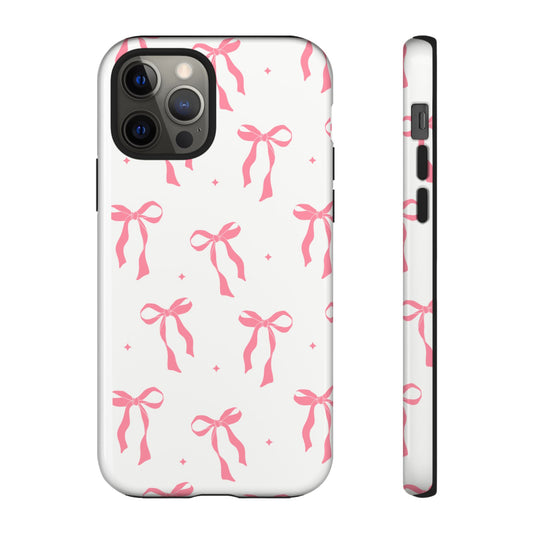 Chic Phone Case with Pink Ribbon Design, Stylish Gift for Her, Trendy Accessory, Mother's Day, Birthday, or Special Occasion