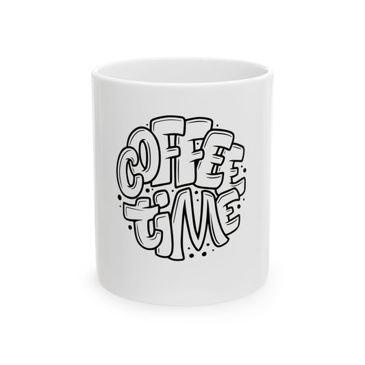 Coffee Time Minimalist Ceramic Mug image 0