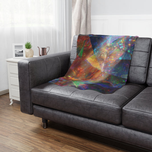 Vibrant Holographic Minky Blanket - Cozy Gift for Kids and Adults, Perfect for Home Decor, Birthdays, Holidays, and Movie Nights