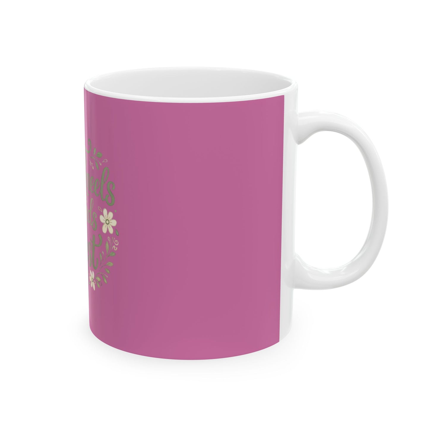 She Who Kneels Typography Mug