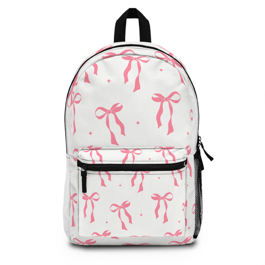 Pink Bow Ribbon Backpack