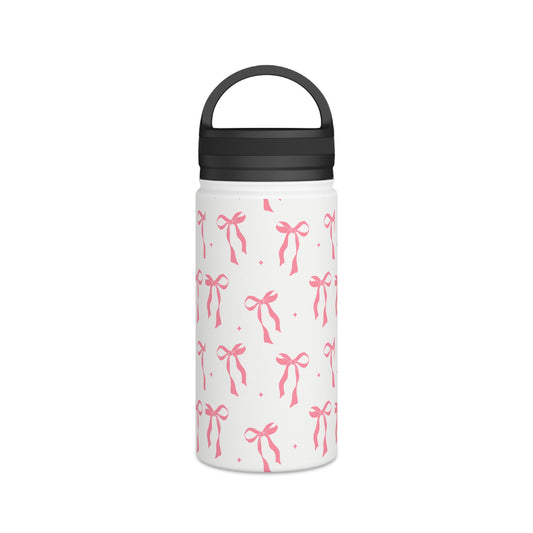 Cute Pink Bow Carry Tumbler - White, 12oz image