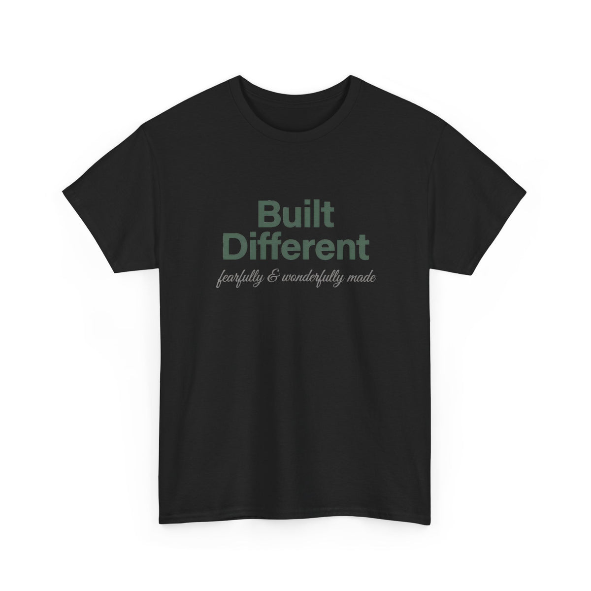 Built Different Fearfully & Wonderfully Made Minimalist Inspirational Graphic Tee