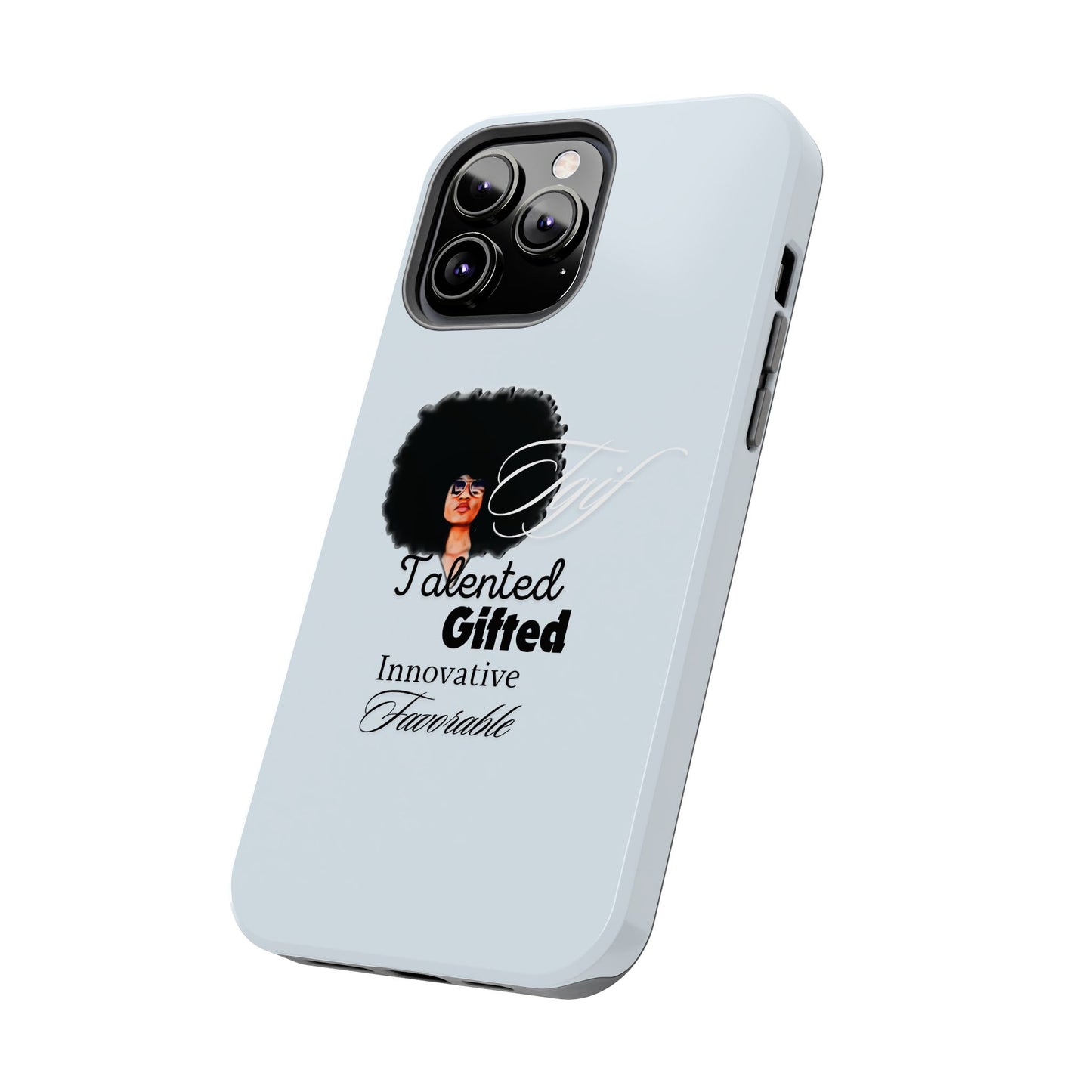 TGIF iPhone Cases in C.I.N. Light Blue