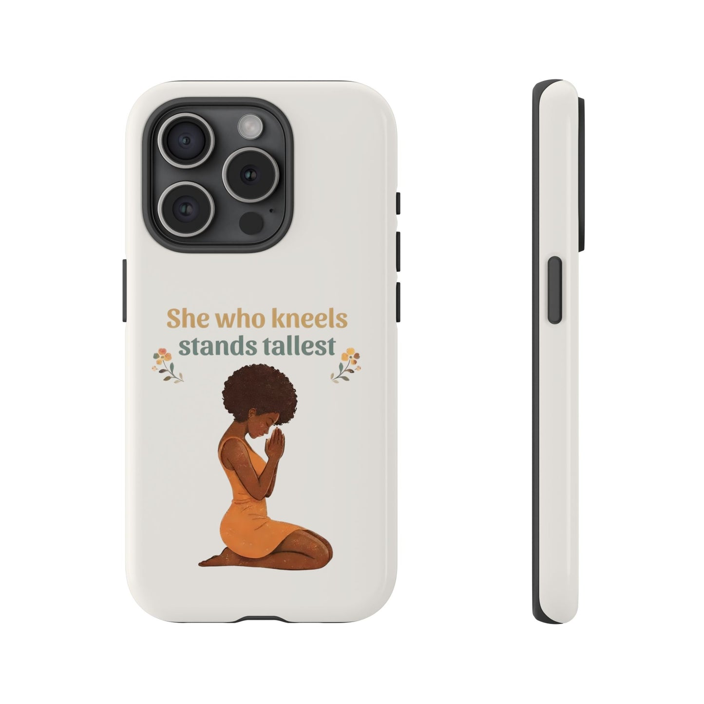 She Who Kneels Afro Prayer Phone Case