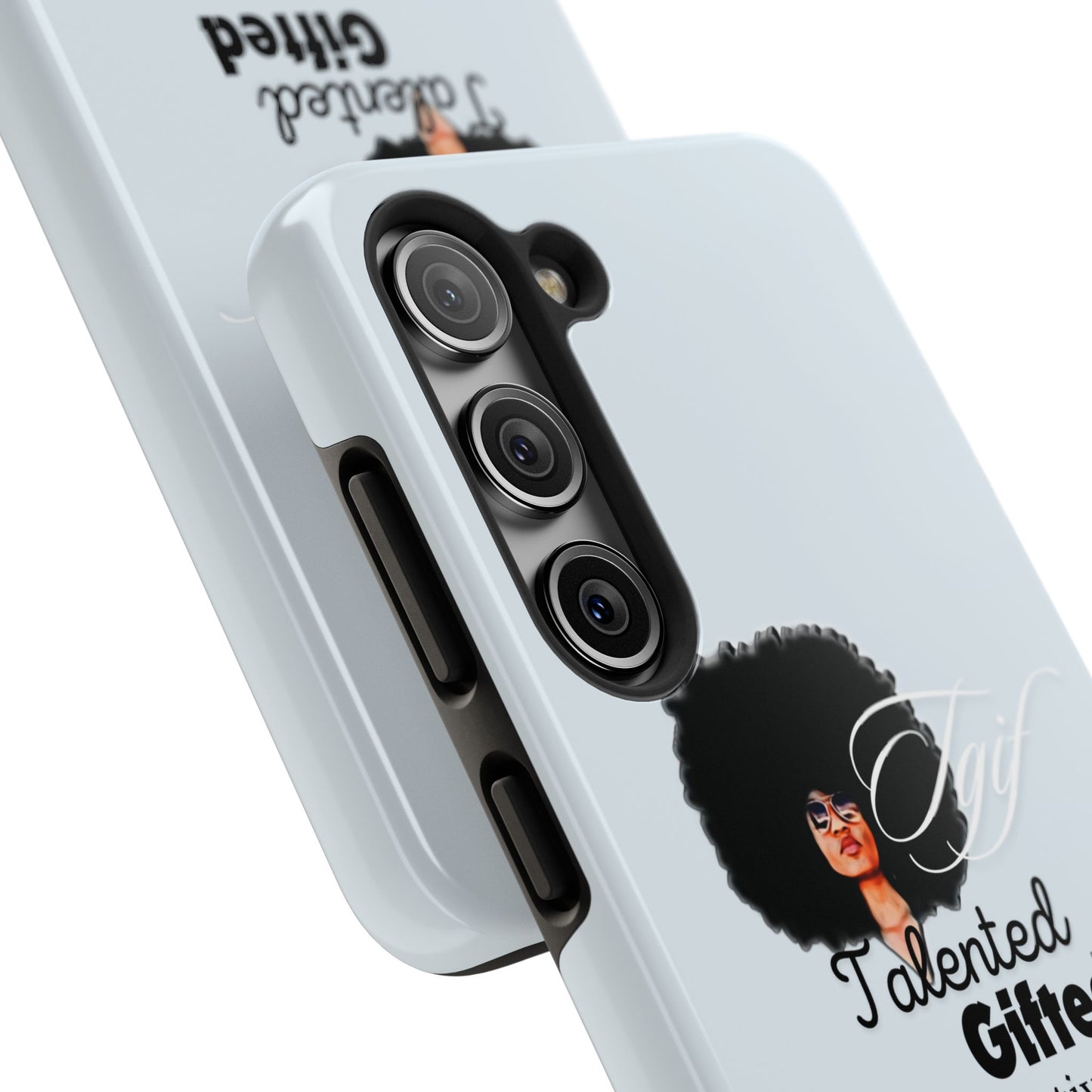 TGIF iPhone Cases in C.I.N. Light Blue