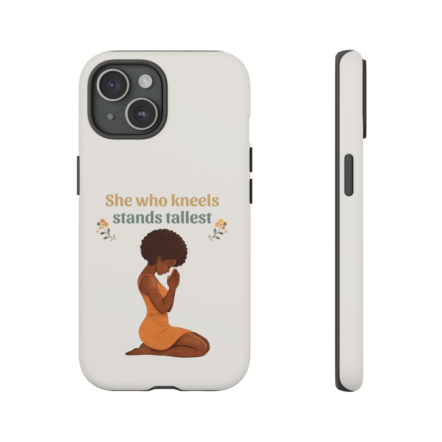 She Who Kneels Afro Prayer Phone Case