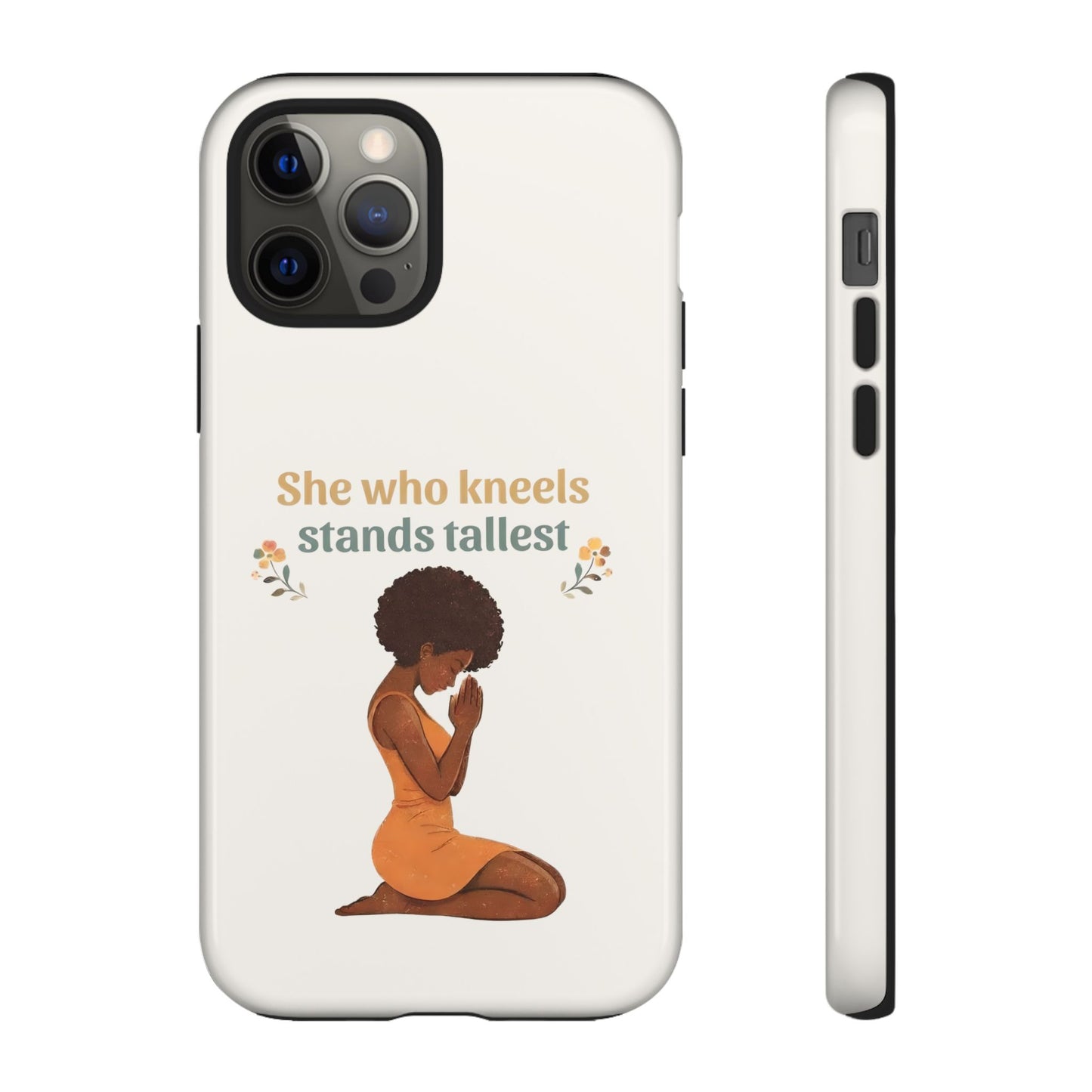 She Who Kneels Afro Prayer Phone Case