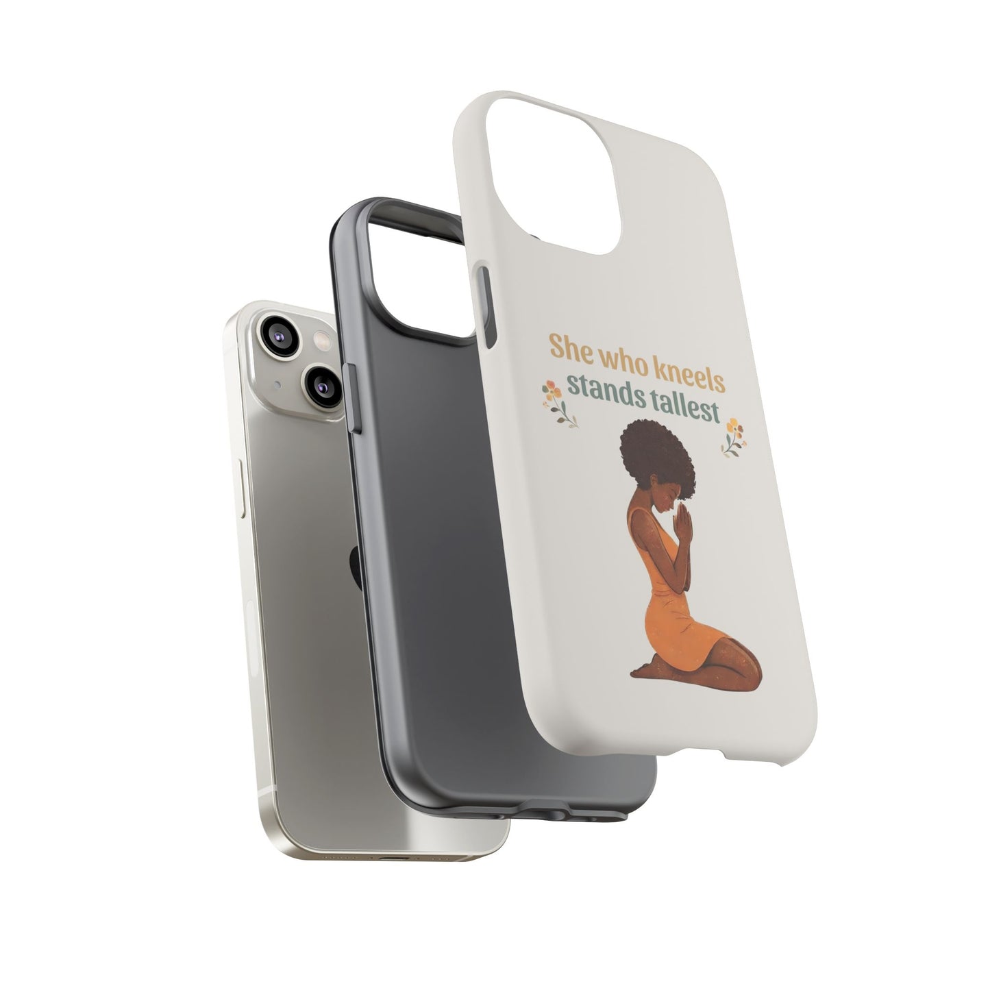 She Who Kneels Afro Prayer Phone Case