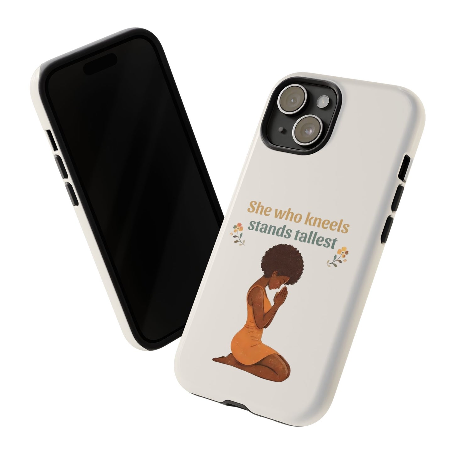 She Who Kneels Afro Prayer Phone Case