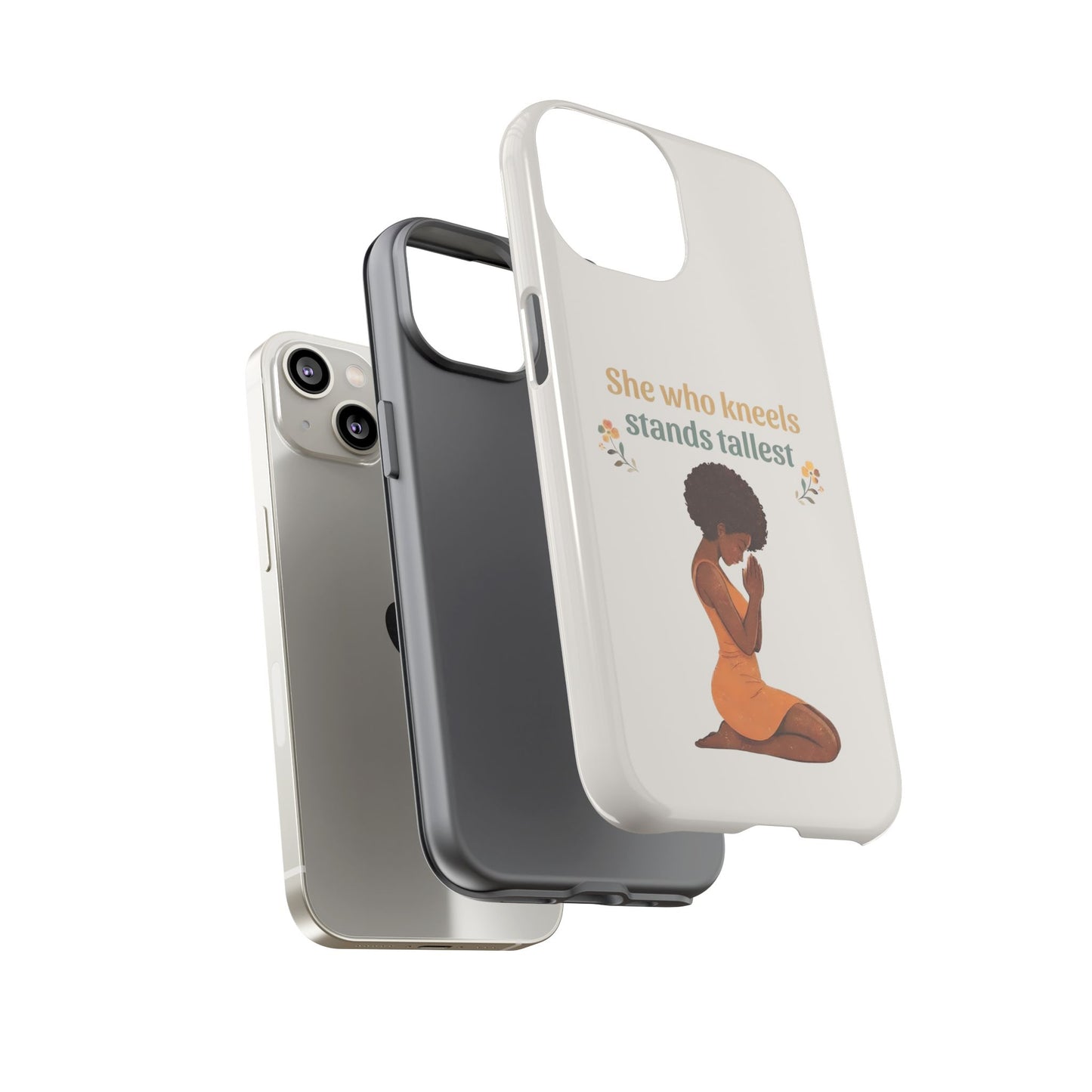 She Who Kneels Afro Prayer Phone Case
