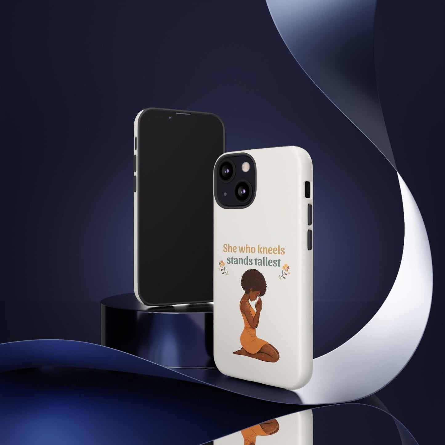 She Who Kneels Afro Prayer Phone Case