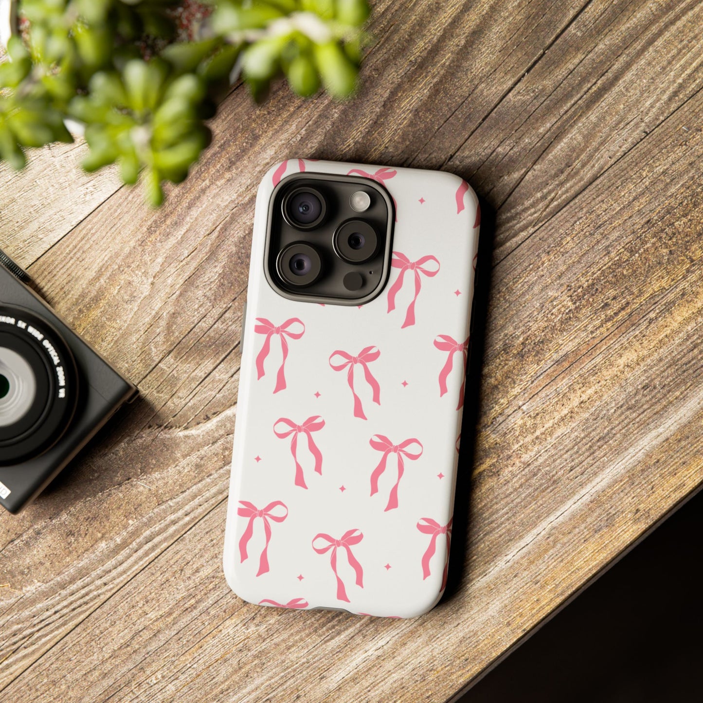 Chic Phone Case with Pink Ribbon Design, Stylish Gift for Her, Trendy Accessory, Mother's Day, Birthday, or Special Occasion