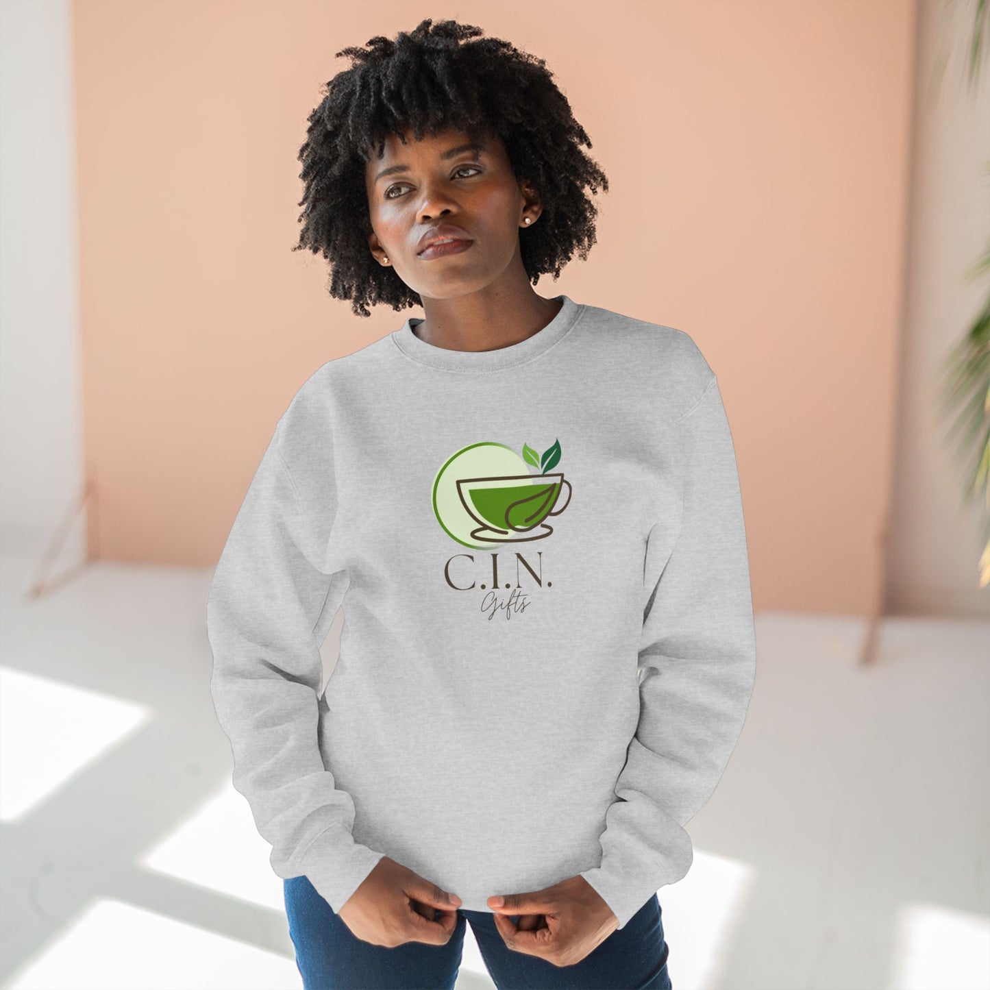 Calm C.I.N. Gifts Tea Logo Crewneck Sweatshirt
