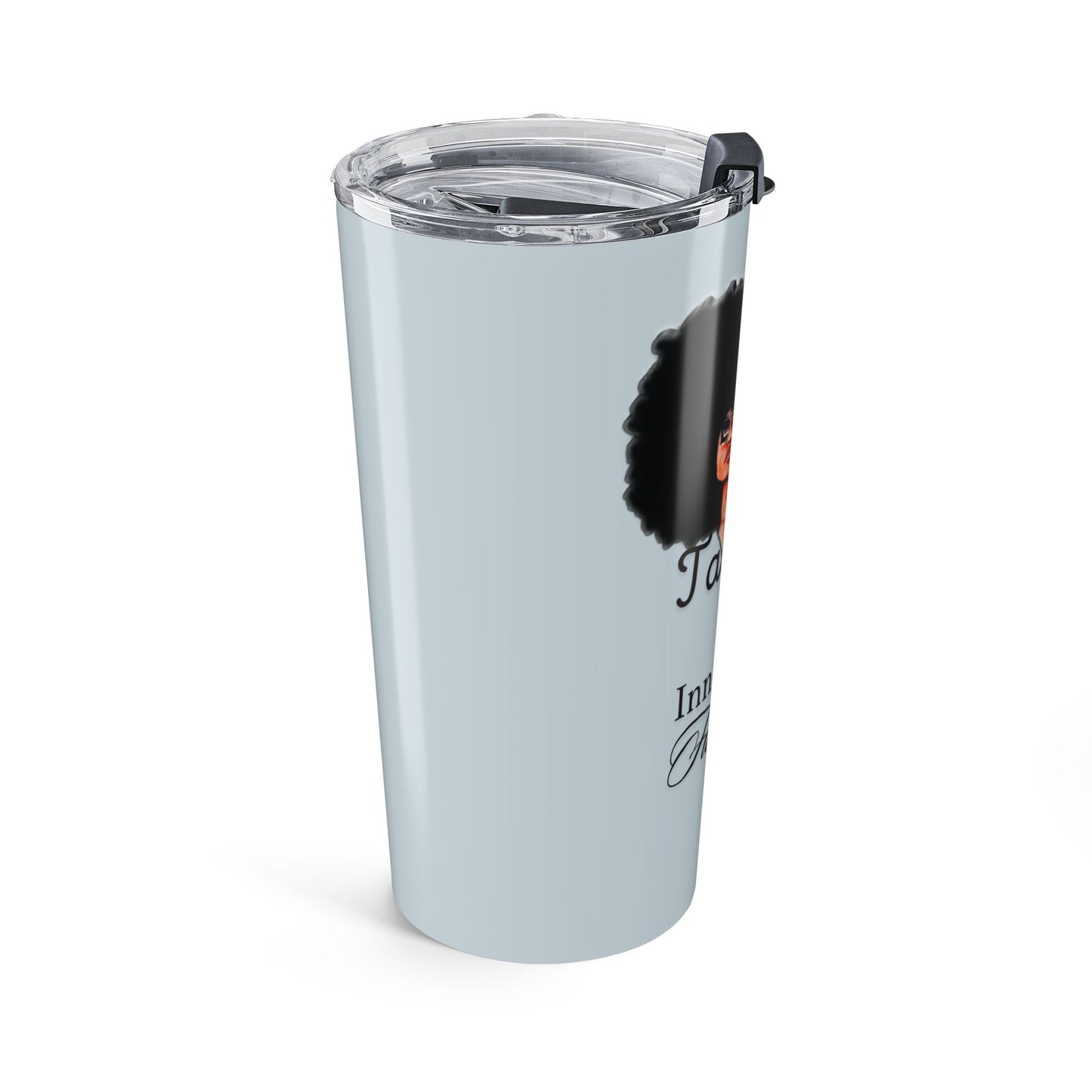 T.G.I.F. Afro Queen C.I.N. Blue Tumbler