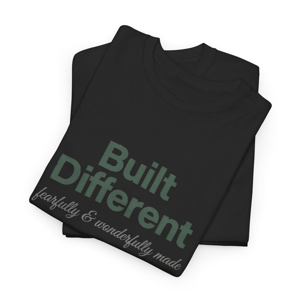 Built Different Fearfully & Wonderfully Made Minimalist Inspirational Graphic Tee