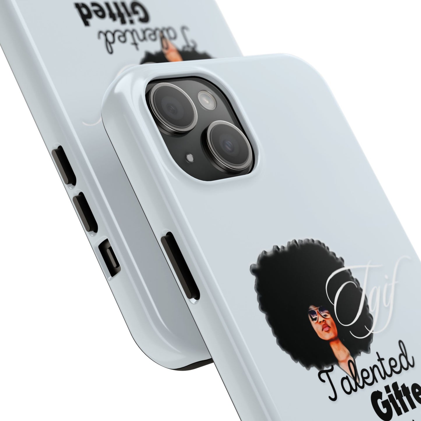TGIF iPhone Cases in C.I.N. Light Blue