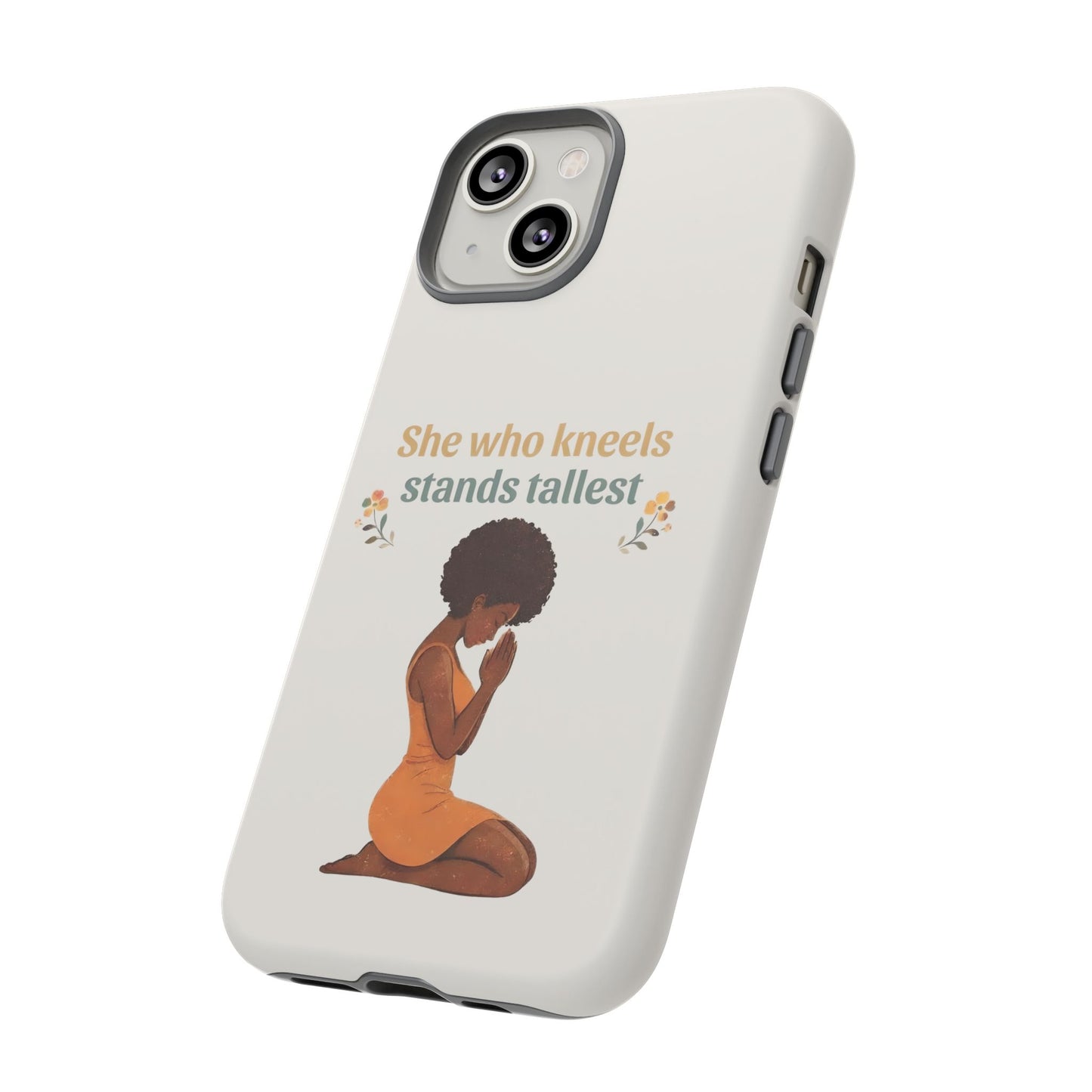 She Who Kneels Afro Prayer Phone Case