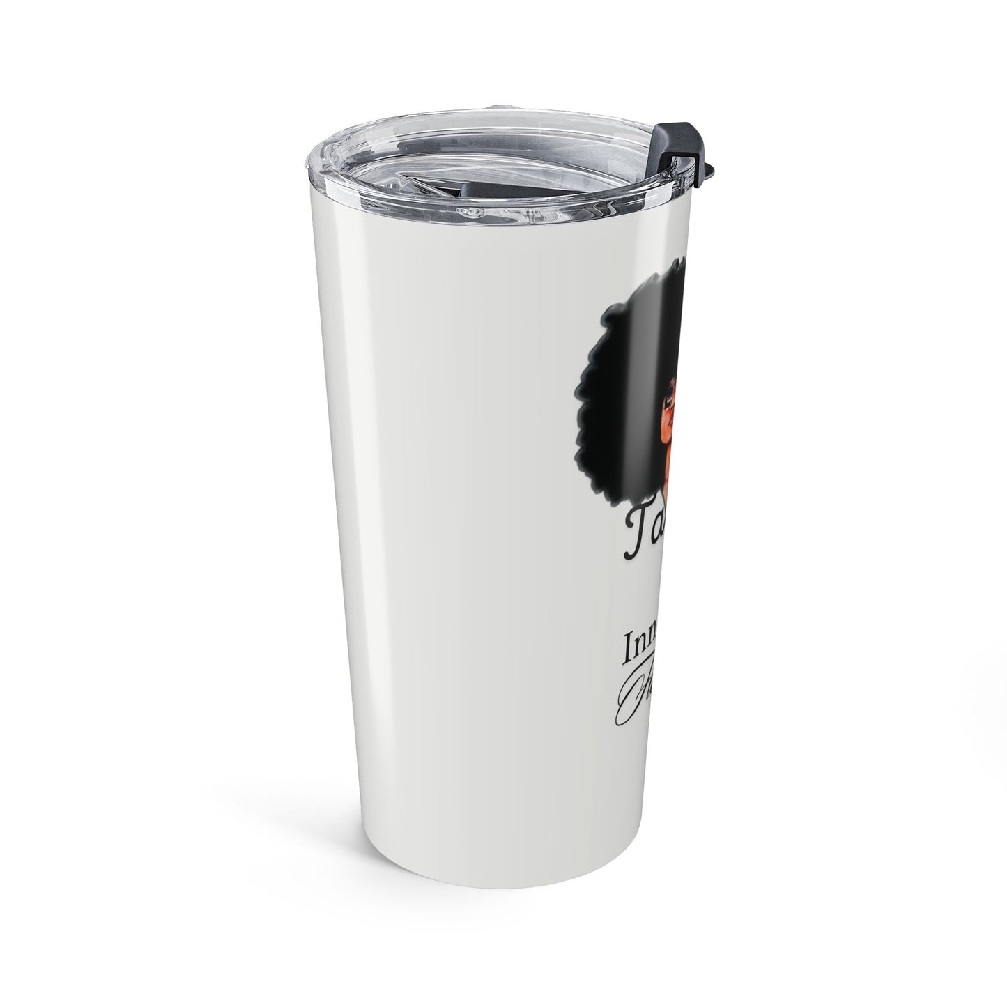 T.G.I.F. Afro Queen White Tumbler
