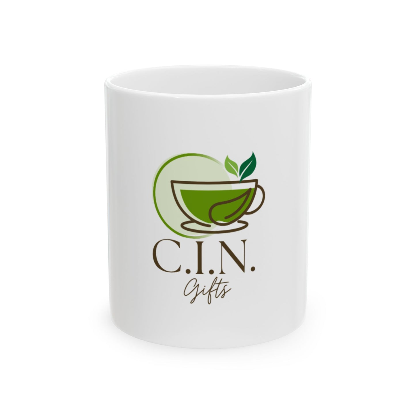 C.I.N. Gifts White Ceramic Mug Tea Coffee Logo Mug