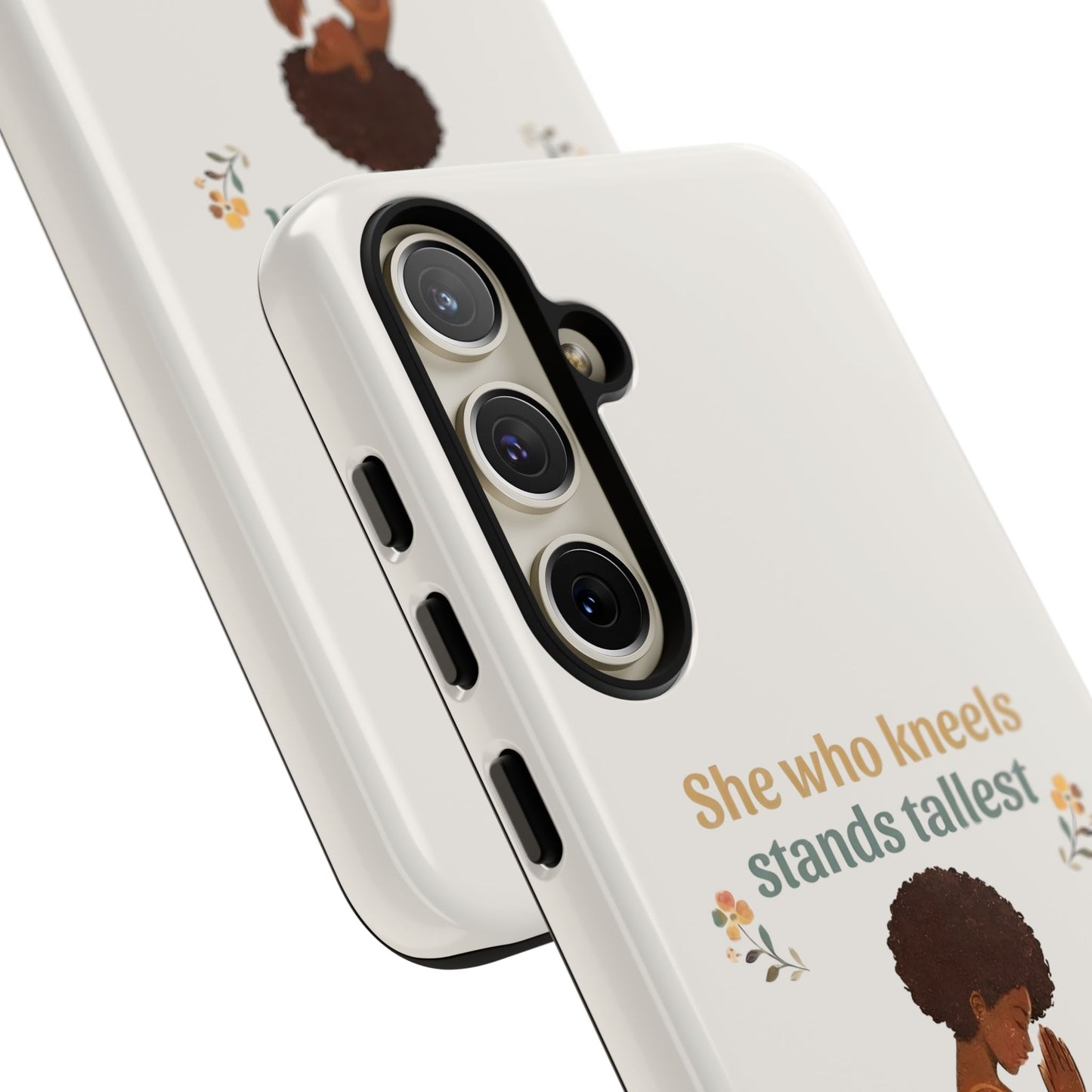 She Who Kneels Afro Prayer Phone Case
