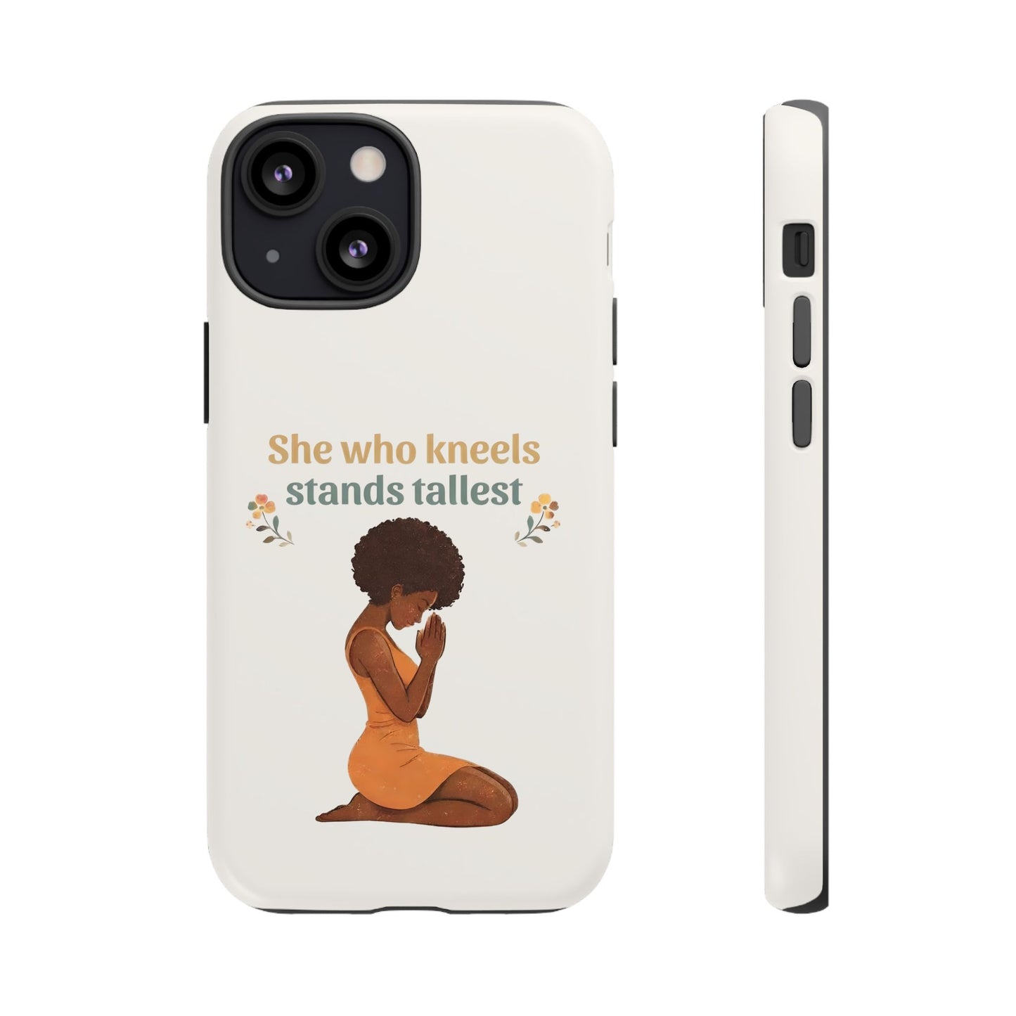 She Who Kneels Afro Prayer Phone Case