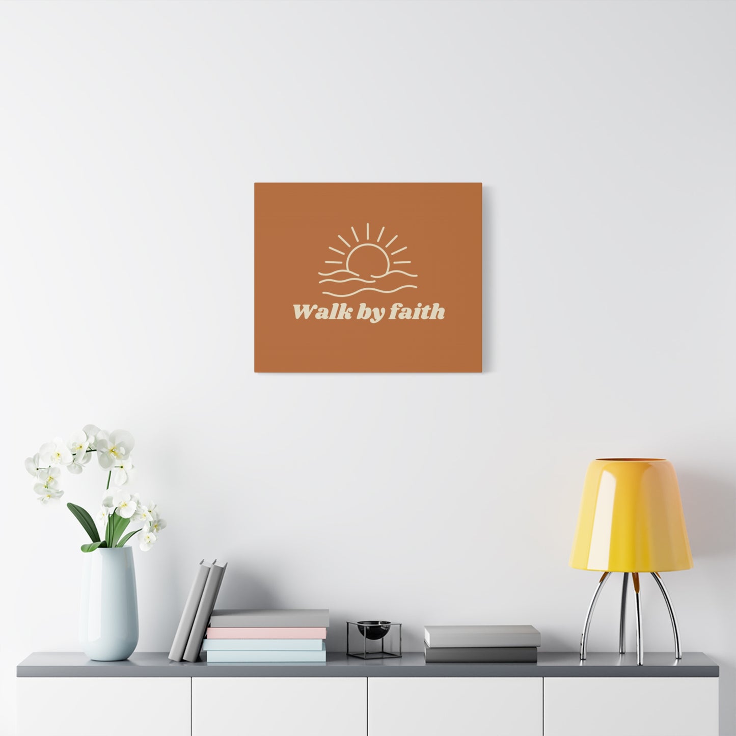 Walk By Faith Sunrise Ocean Wall Art