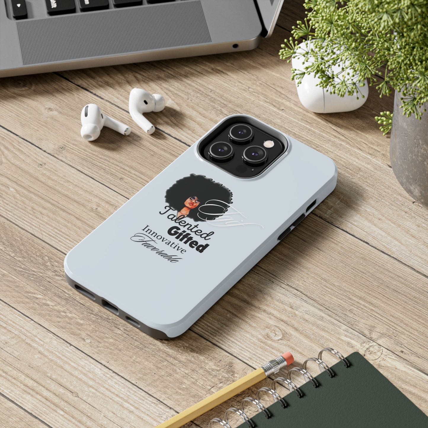 TGIF iPhone Cases in C.I.N. Light Blue