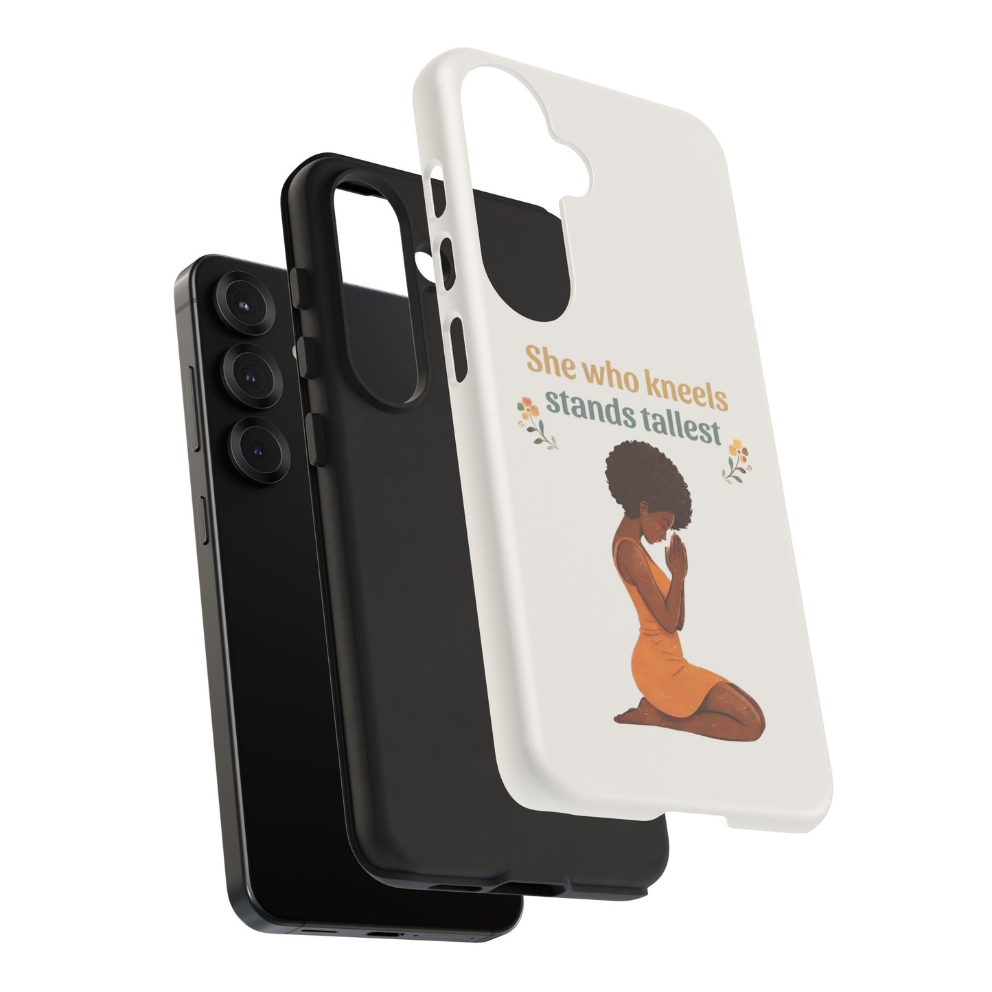 She Who Kneels Afro Prayer Phone Case