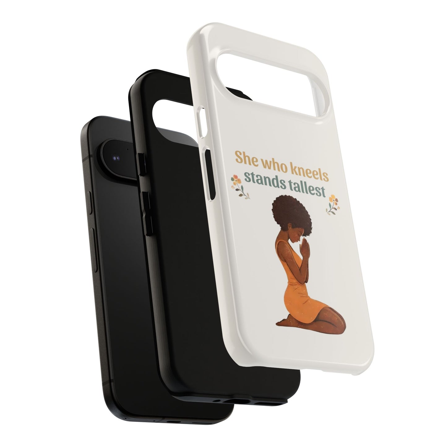 She Who Kneels Afro Prayer Phone Case
