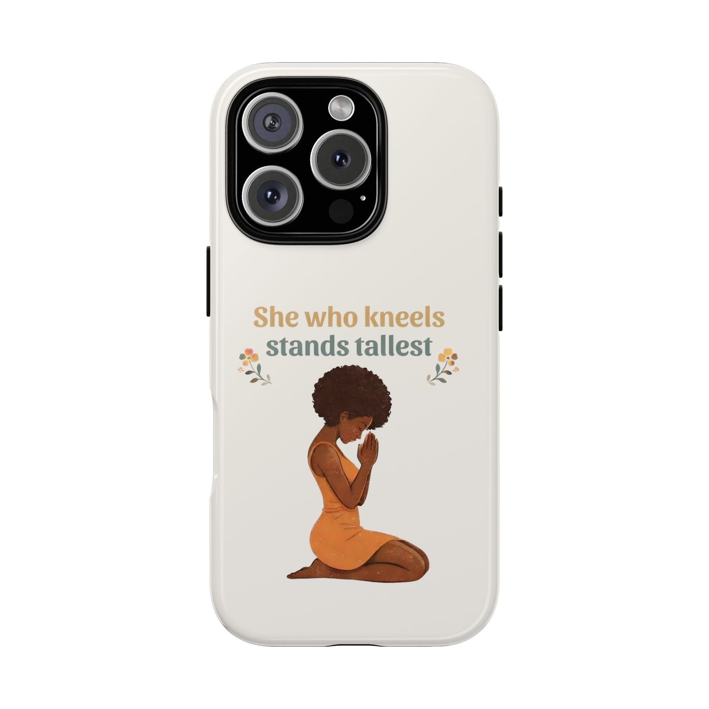 She Who Kneels Afro Prayer Phone Case