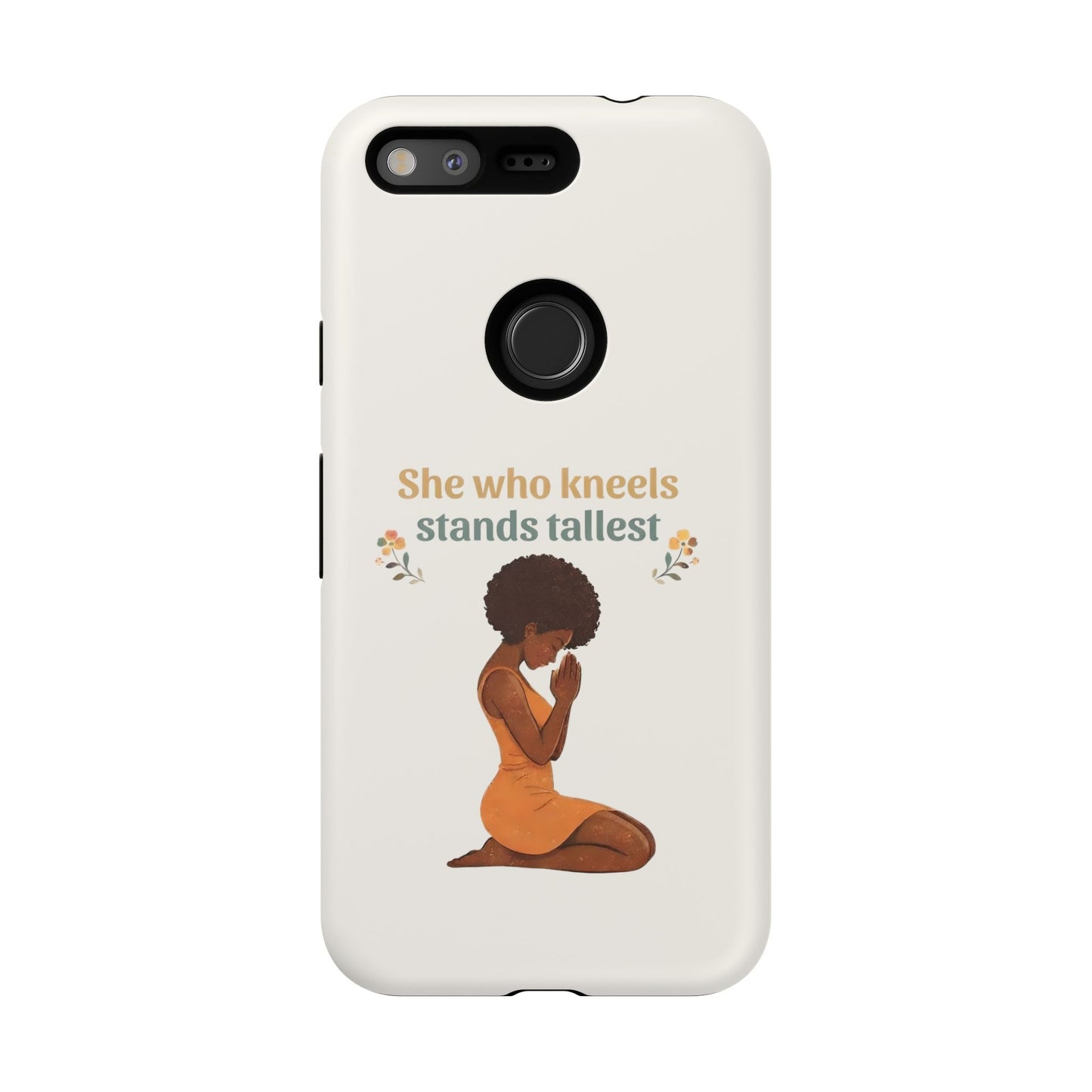 She Who Kneels Afro Prayer Phone Case
