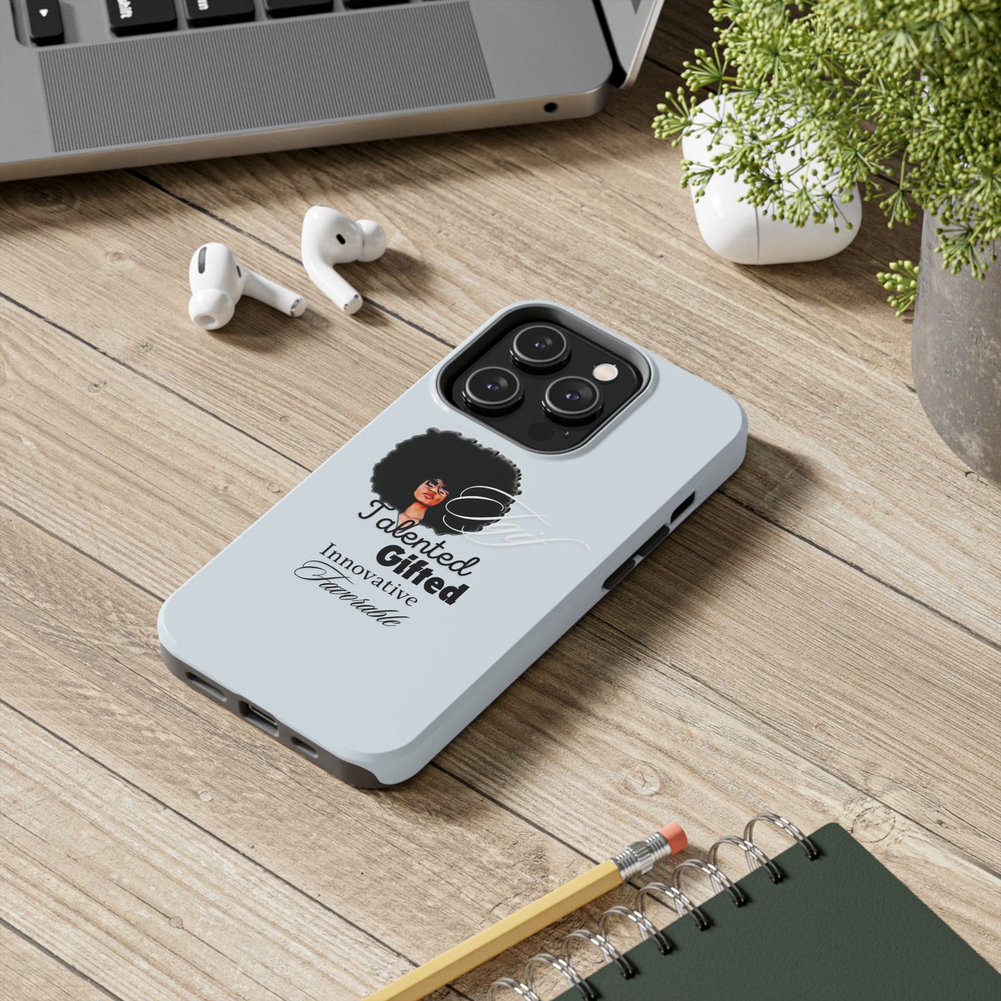TGIF iPhone Cases in C.I.N. Light Blue
