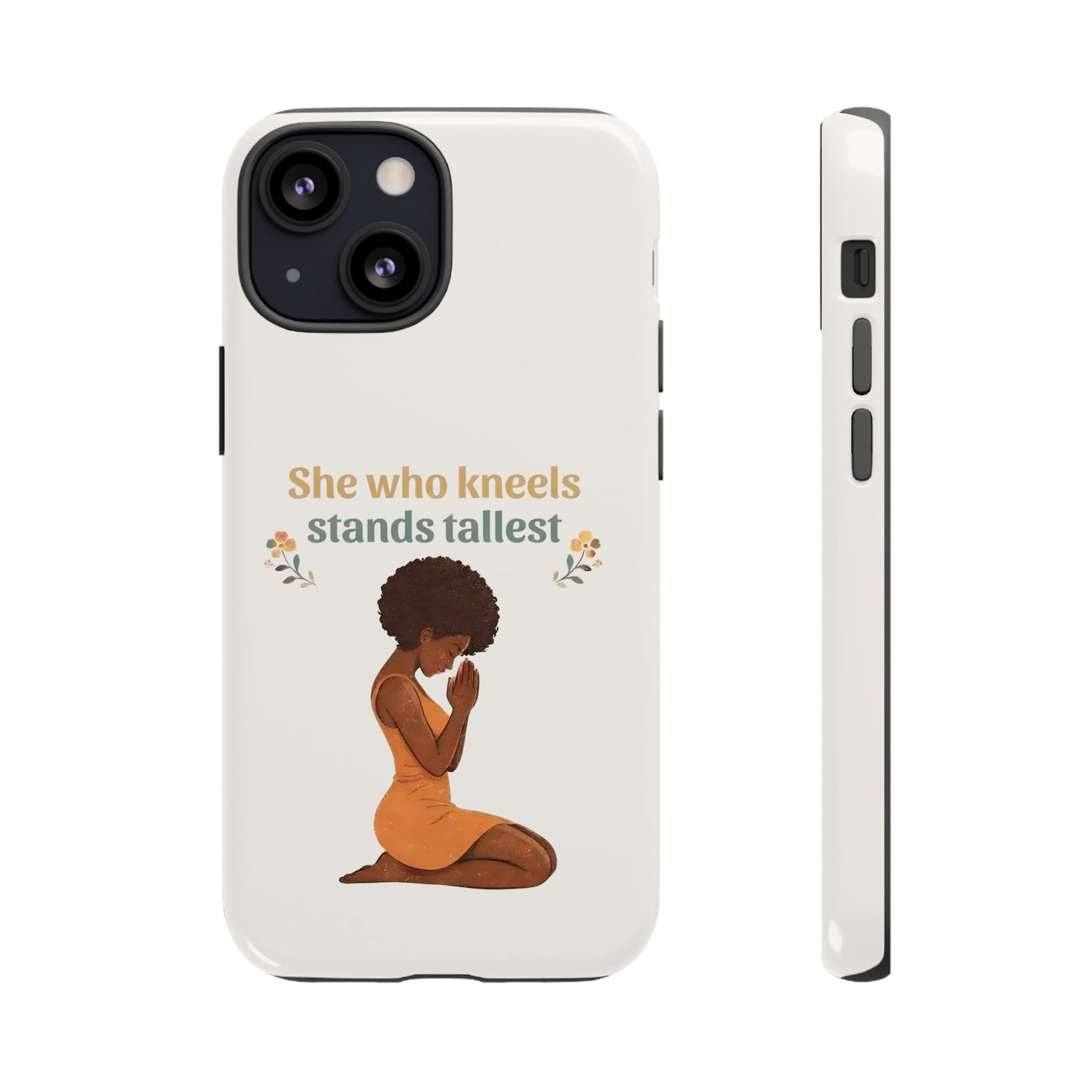 She Who Kneels Afro Prayer Phone Case