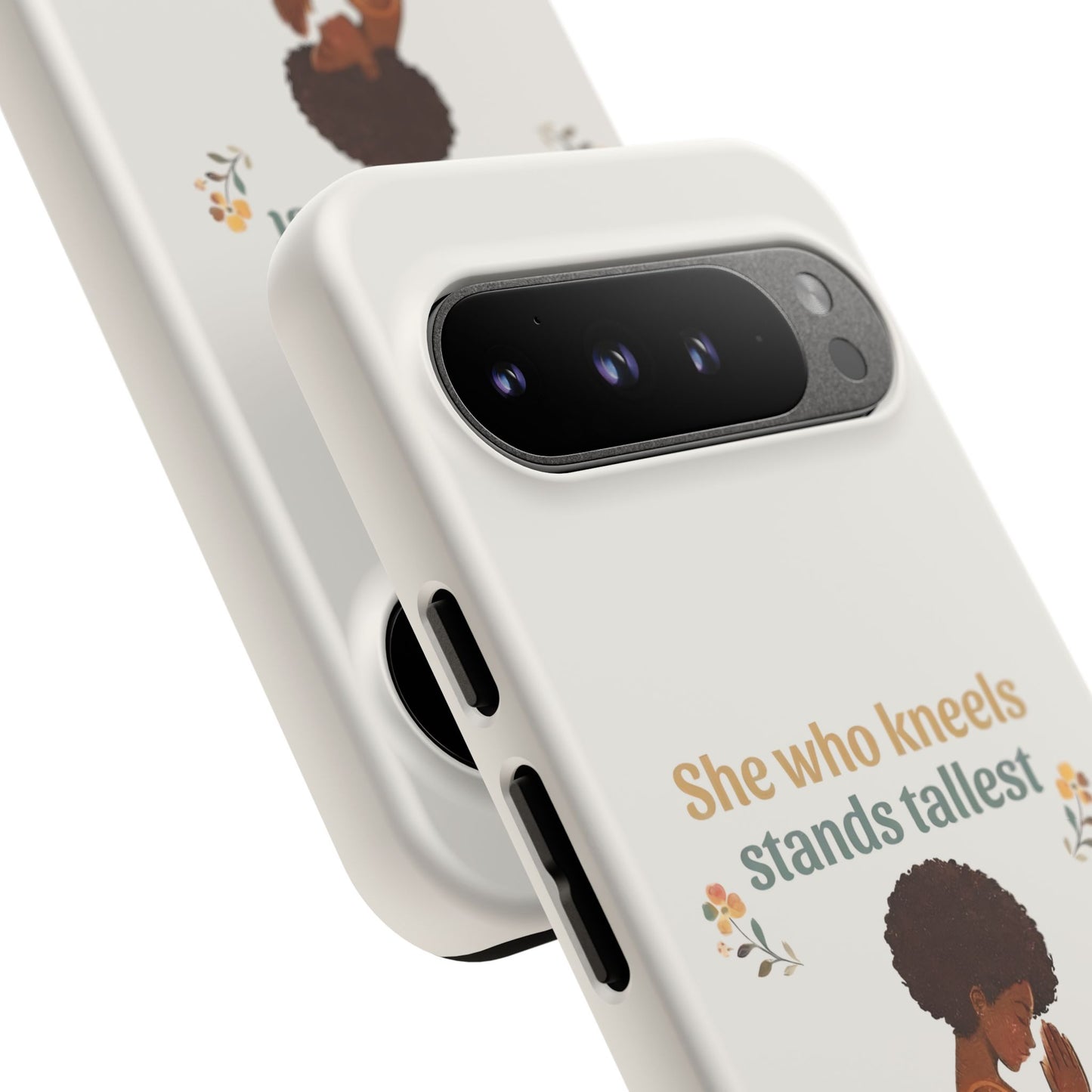 She Who Kneels Afro Prayer Phone Case