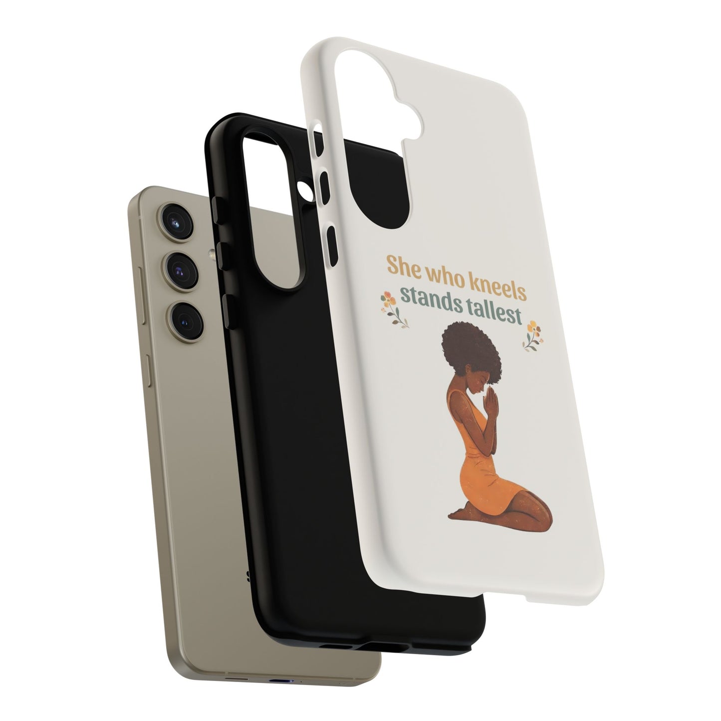 She Who Kneels Afro Prayer Phone Case