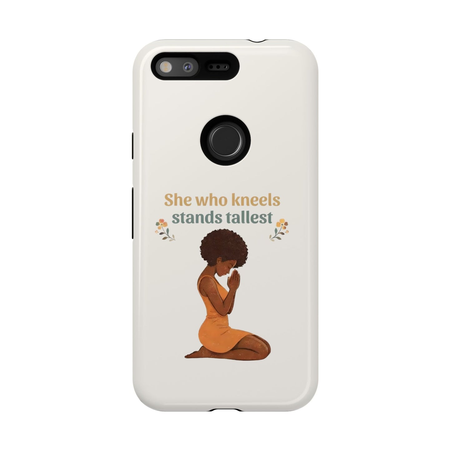 She Who Kneels Afro Prayer Phone Case