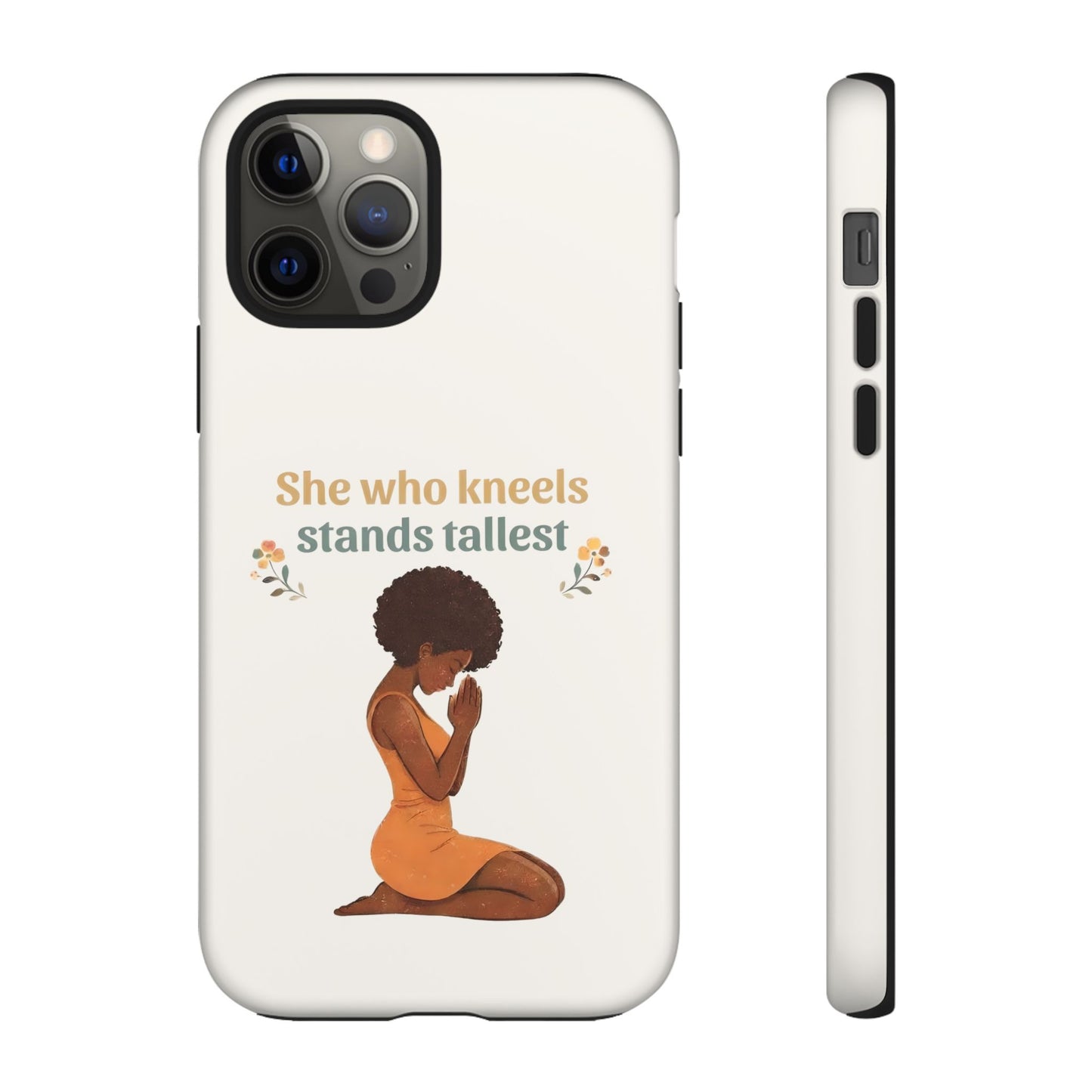 She Who Kneels Afro Prayer Phone Case
