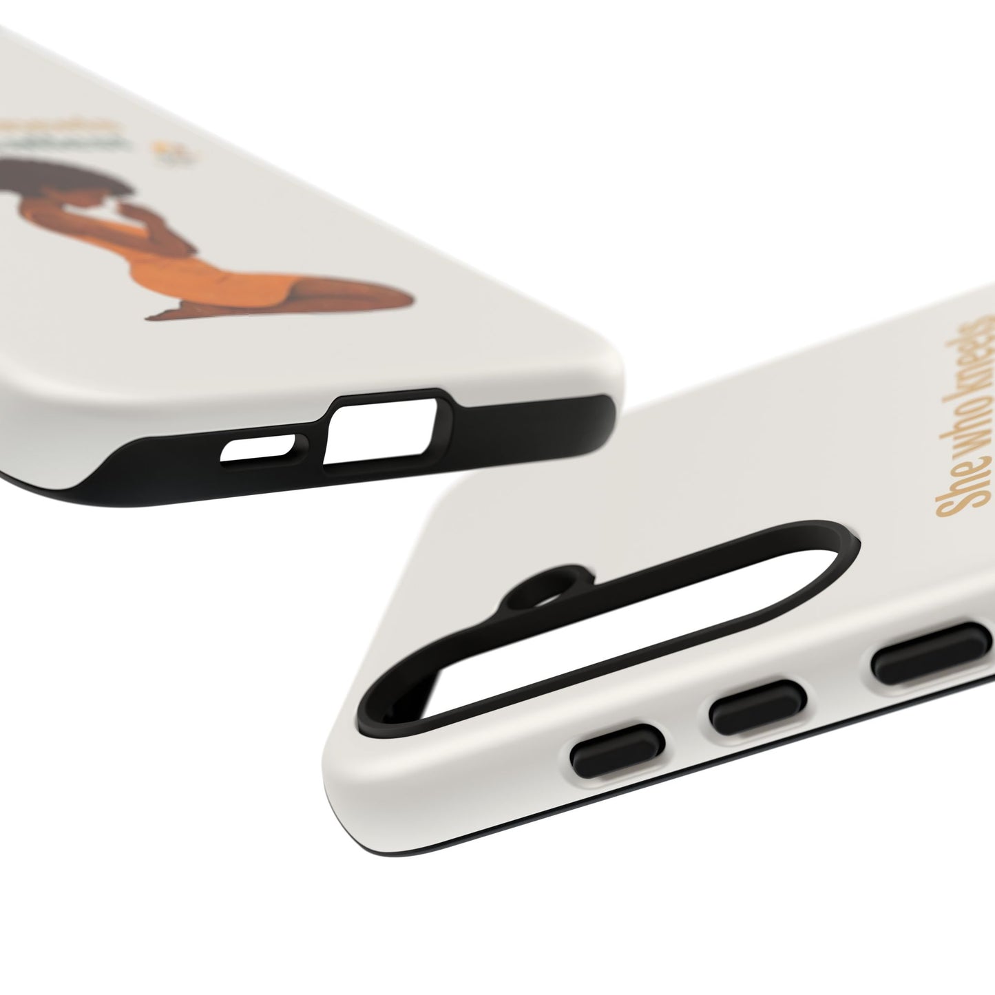 She Who Kneels Afro Prayer Phone Case