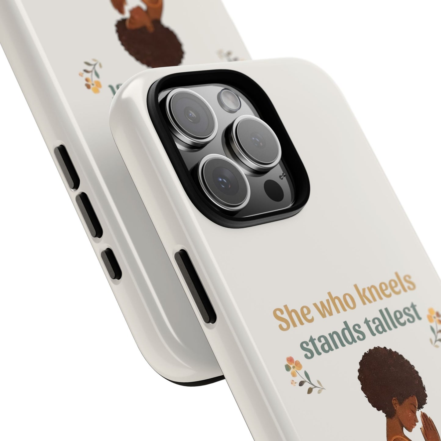 She Who Kneels Afro Prayer Phone Case
