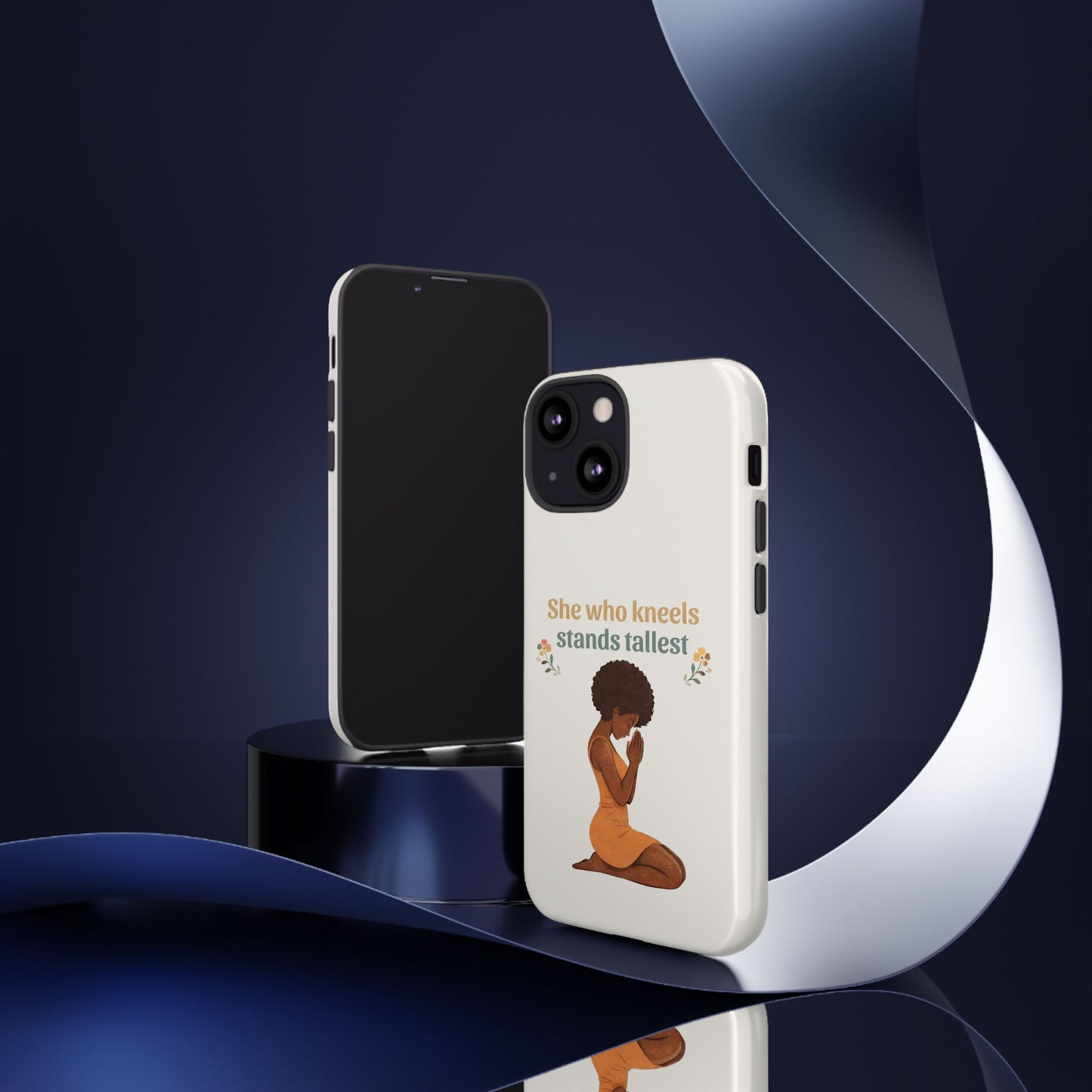 She Who Kneels Afro Prayer Phone Case