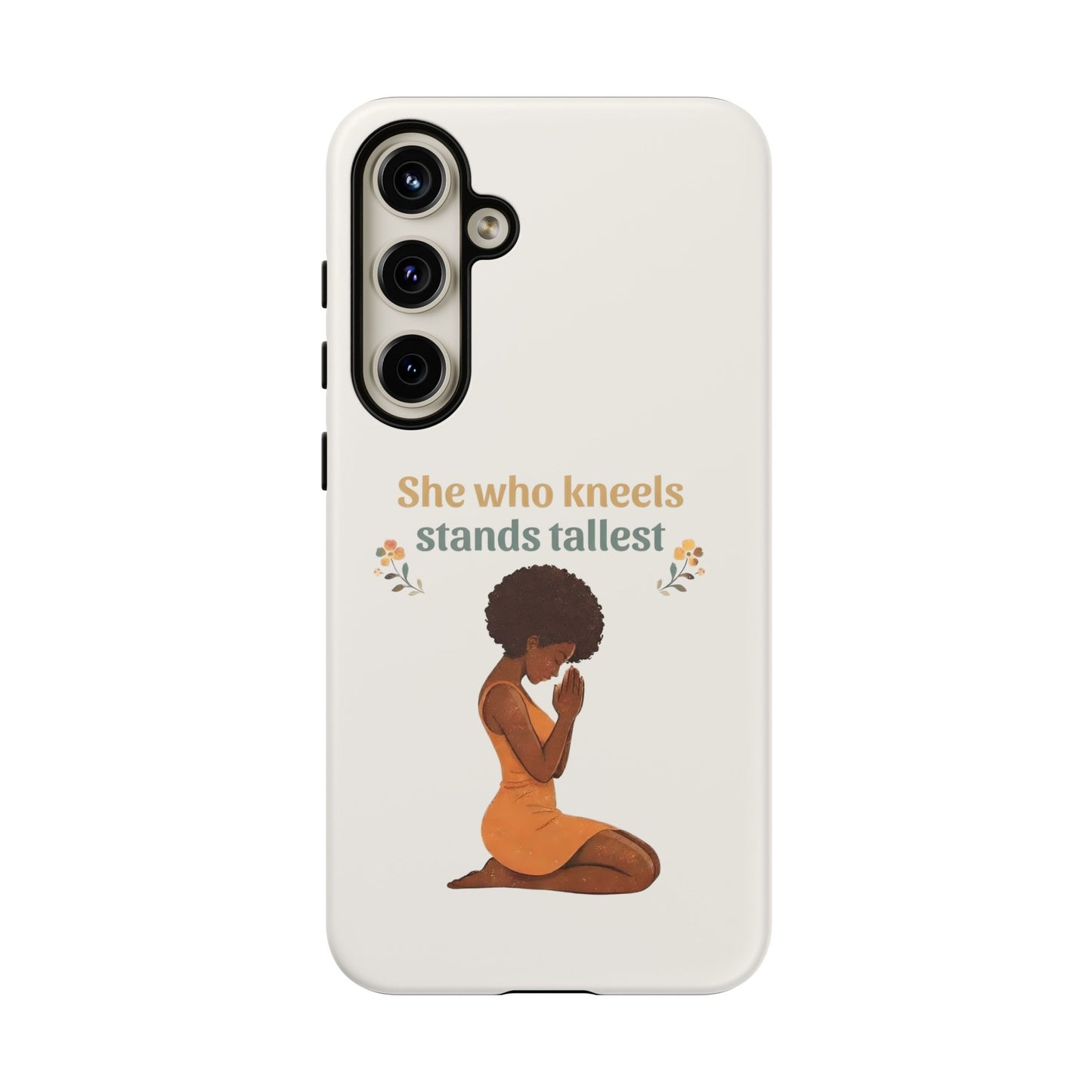 She Who Kneels Afro Prayer Phone Case