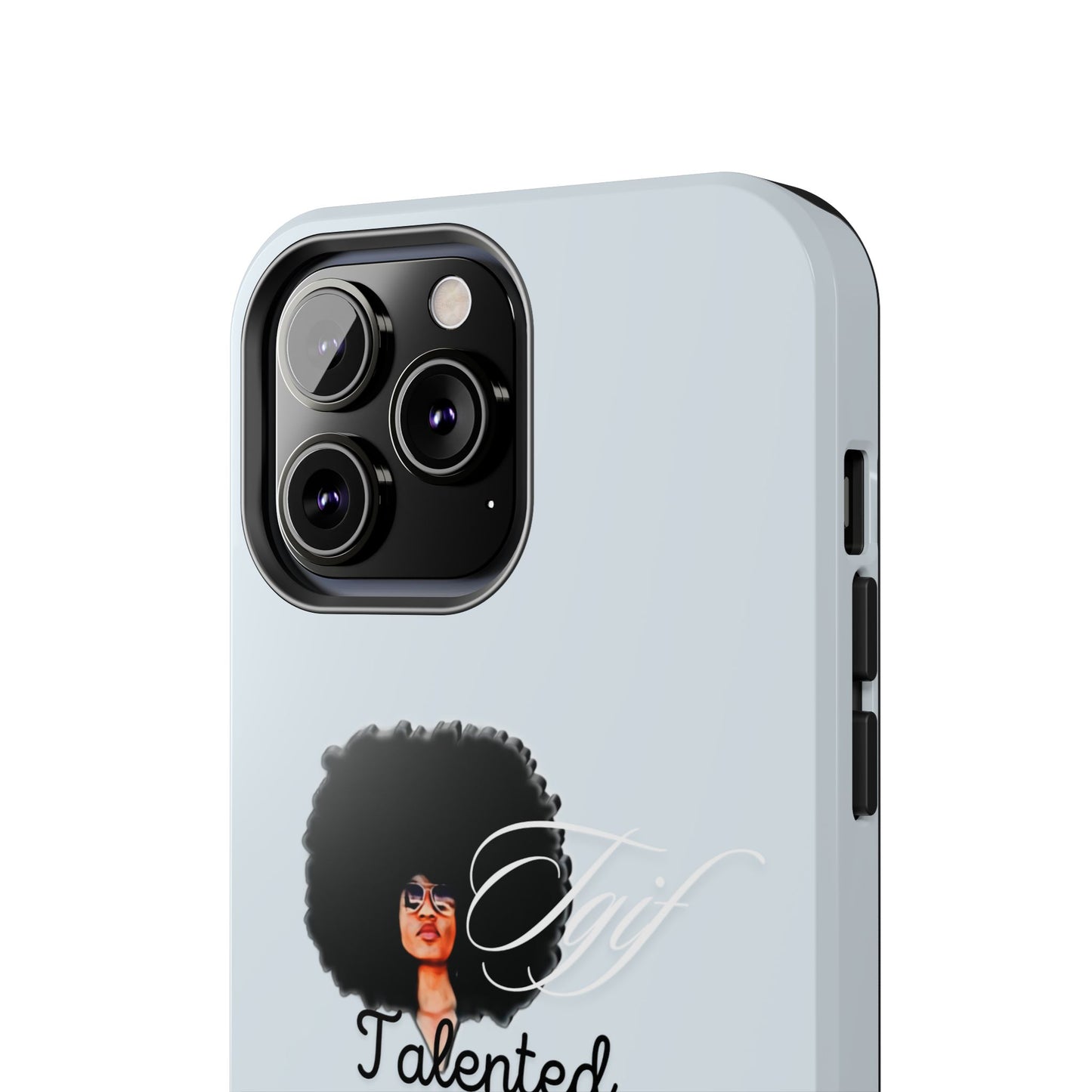 TGIF iPhone Cases in C.I.N. Light Blue