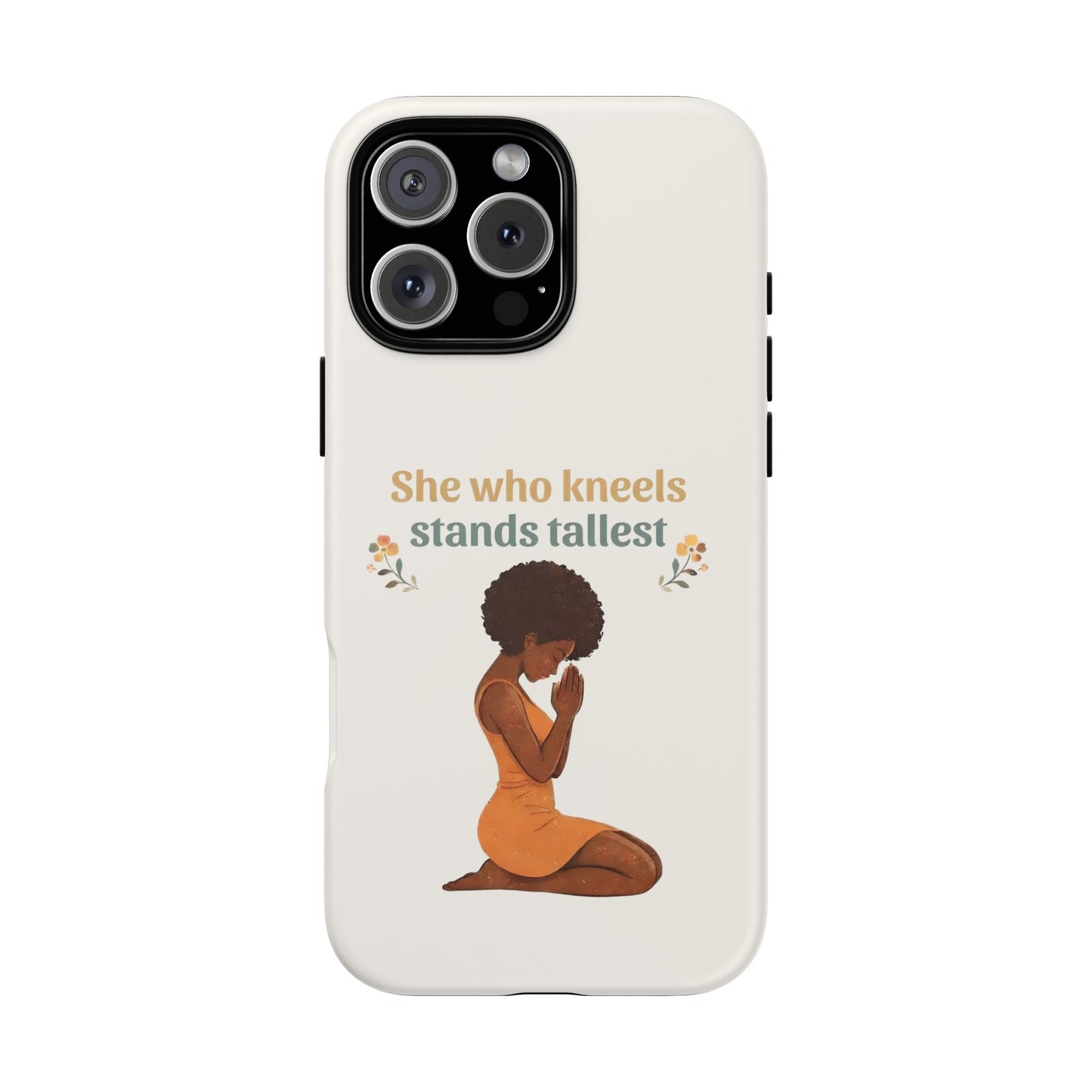 She Who Kneels Afro Prayer Phone Case