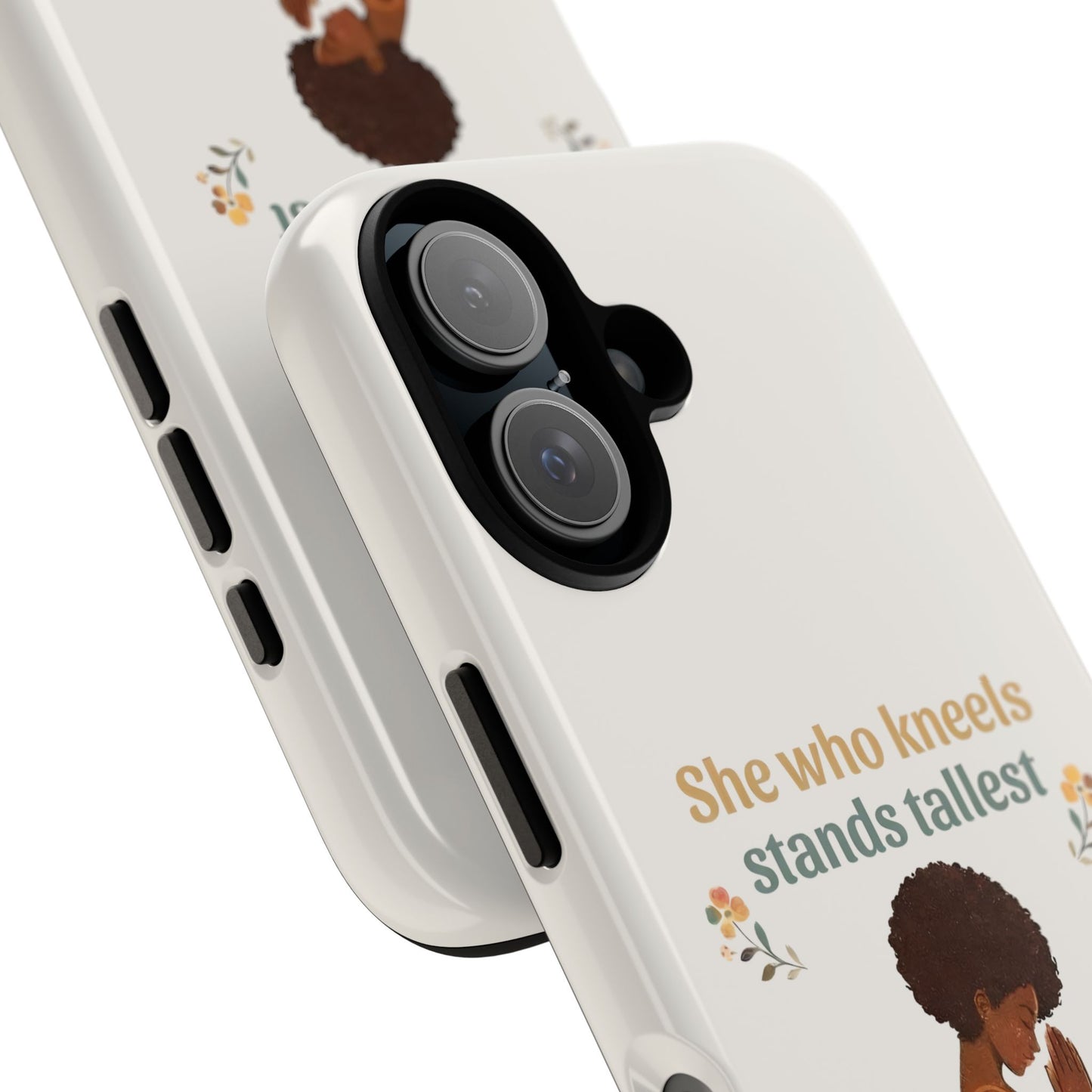 She Who Kneels Afro Prayer Phone Case