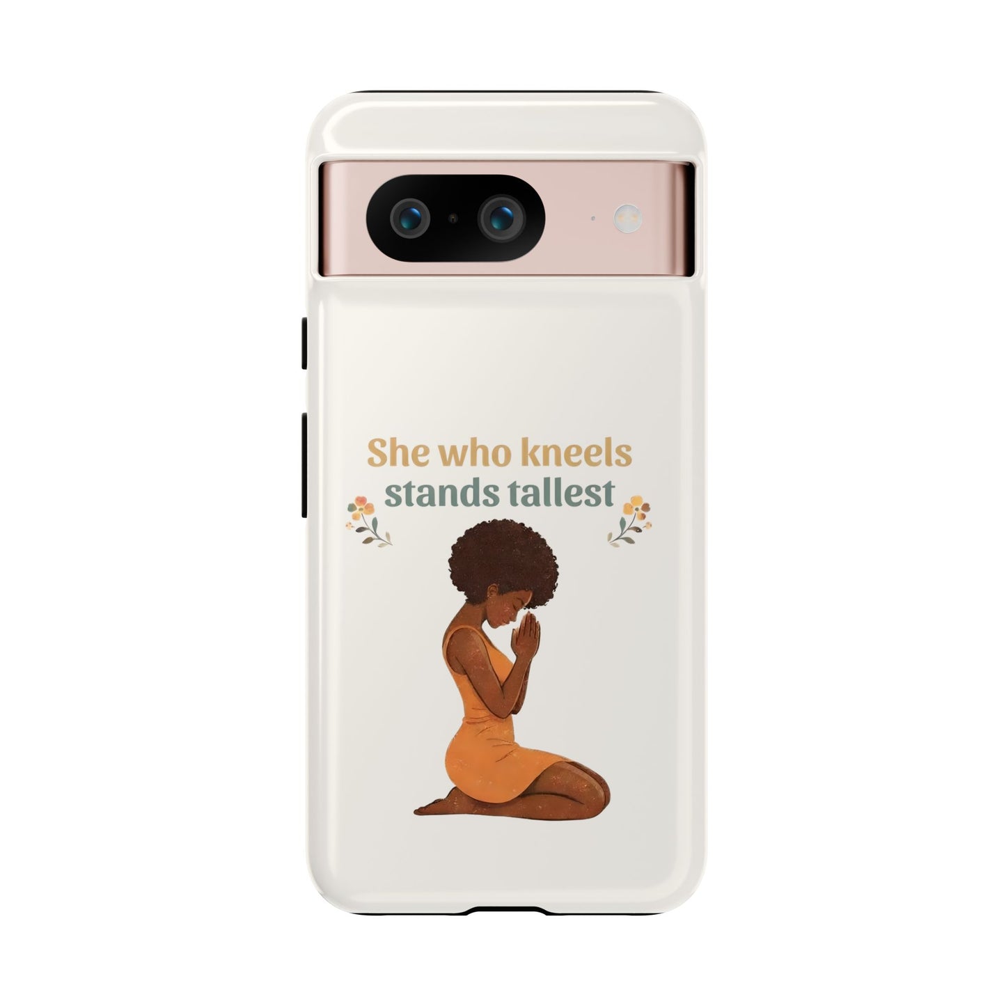 She Who Kneels Afro Prayer Phone Case