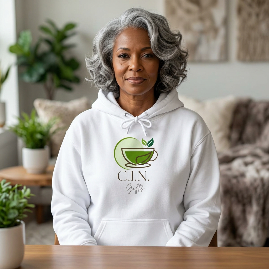 C.I.N. Gifts Brand Green Tea Logo Hoodie