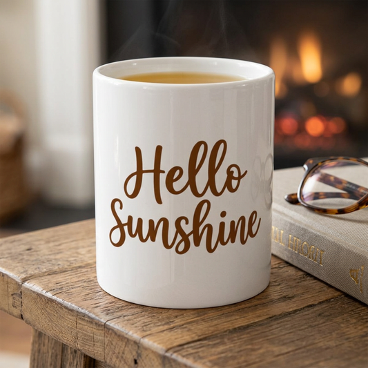 Hello Sunshine Ceramic Inspirational Coffee Cup Mug 11 oz